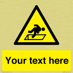 Custom Warning Hatch Sign